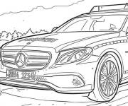 Coloriage Voiture de police avec un chien devant