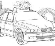 Coloriage Voiture de police BMW en Italie