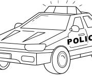 Coloriage Voiture de police classique