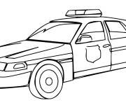 Coloriage Voiture de police de la ville New York