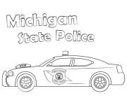 Coloriage Voiture de police des &eacute;tats unis