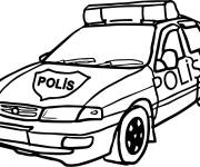 Coloriage Voiture de police dessin