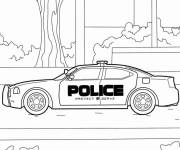 Coloriage Voiture de police Dodge Charger