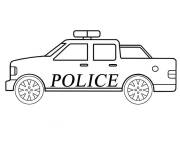 Coloriage Voiture de police double pont