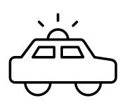 Coloriage Voiture de police emoji