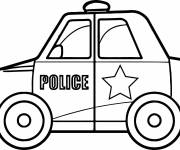 Coloriage Voiture de police en miniature