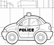 Coloriage Voiture de police imprimable cp