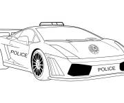 Coloriage Voiture de police Lamborghini
