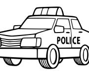 Coloriage Voiture de police maternelle