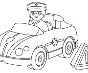 Coloriage Voiture de police Playmobil
