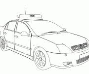 Coloriage Voiture de police pour enfants