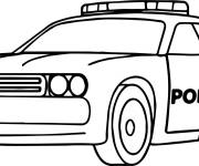 Coloriage Voiture de police pour sauver et prot&eacute;ger