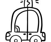 Coloriage Voiture de police rigolote