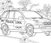 Coloriage Voiture de police SUV