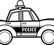 Coloriage Voiture de police vectorielle &agrave; la main