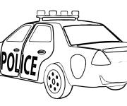 Coloriage Voiture de policier gs