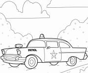 Coloriage Voiture de shérifs de police