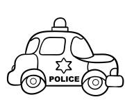 Coloriage Voiture de Sh&eacute;rifs simple &agrave; imprimer