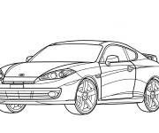 Coloriage Auto de sport Hyundai Tiburon Coup&eacute;