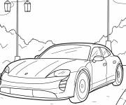 Coloriage Auto de sport Porsche Panamera