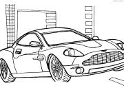 Coloriage et dessins gratuit Automobile Aston Martin V12 Vanquish à imprimer