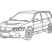 Coloriage Automobile Mitsubishi Lancer Evolution Break GT