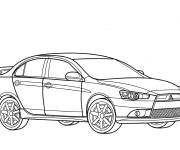 Coloriage Automobile Mitsubishi Ralliart