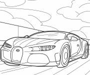 Coloriage Bugatti de sport pour enfants