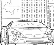 Coloriage Conduire une Lamborghini en ville