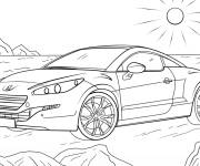 Coloriage Dessin voiture de sport Peugeot RCZ