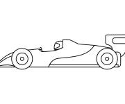 Coloriage et dessins gratuit Emoji de voiture de sport F1 à imprimer