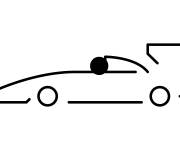 Coloriage et dessins gratuit Emoji voiture de sport stylis&eacute; à imprimer