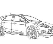 Coloriage Ford Focus voiture Sport