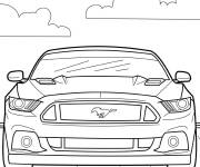 Coloriage Ford Mustang auto de sport