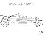 Coloriage Formule 1 voiture Fittipaldi F5a