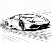 Coloriage Lamborghini de Fast and Furious
