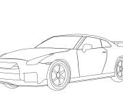 Coloriage Nissan gt-r nismo Sport car