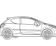 Coloriage Peugeot 207 RC de sport