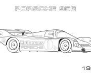 Coloriage Porsche 956 &agrave; colorier