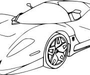 Coloriage Voiture de course puissante Porsche