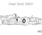 Coloriage Voiture de Formule 1 Red Bull Rb7