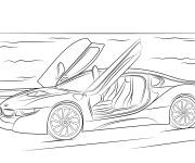 Coloriage Voiture de luxe BMW i8