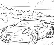 Coloriage Voiture de sport Alfa Romeo