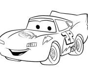 Coloriage et dessins gratuit Voiture de sport de dessin anim&eacute; à imprimer