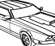 Coloriage et dessins gratuit Voiture de sport Dodge à imprimer