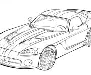 Coloriage Voiture de sport Dodge Viper