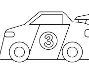 Coloriage et dessins gratuit Voiture de sport en emoji à imprimer