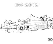 Coloriage Voiture de Sport F1 Dw 2012