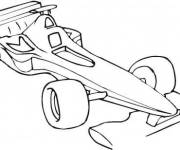 Coloriage et dessins gratuit Voiture de sport F1 facile à imprimer