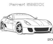 Coloriage Voiture De Sport Ferrari 599x